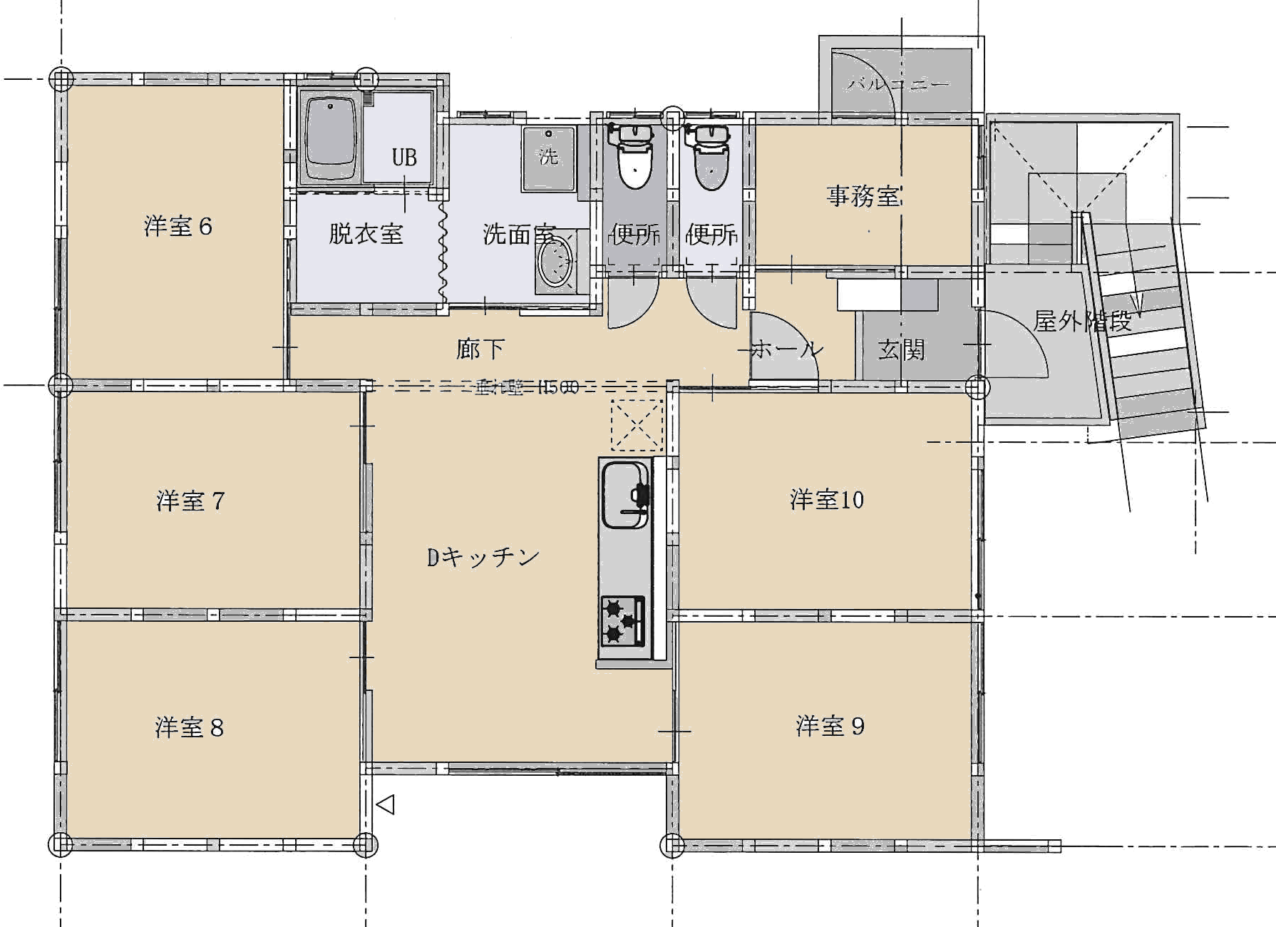 2階の間取り図