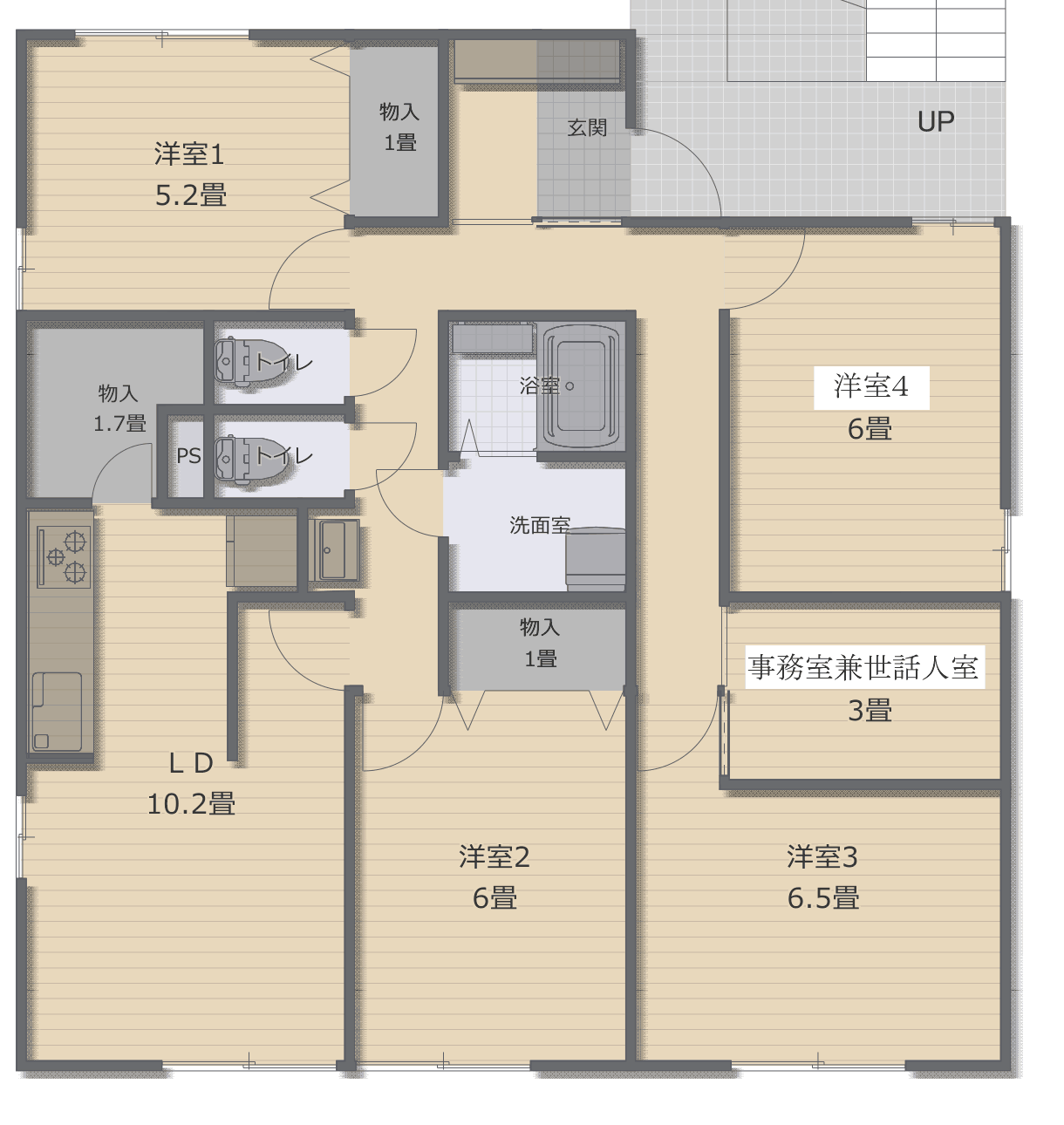 1階の間取り図