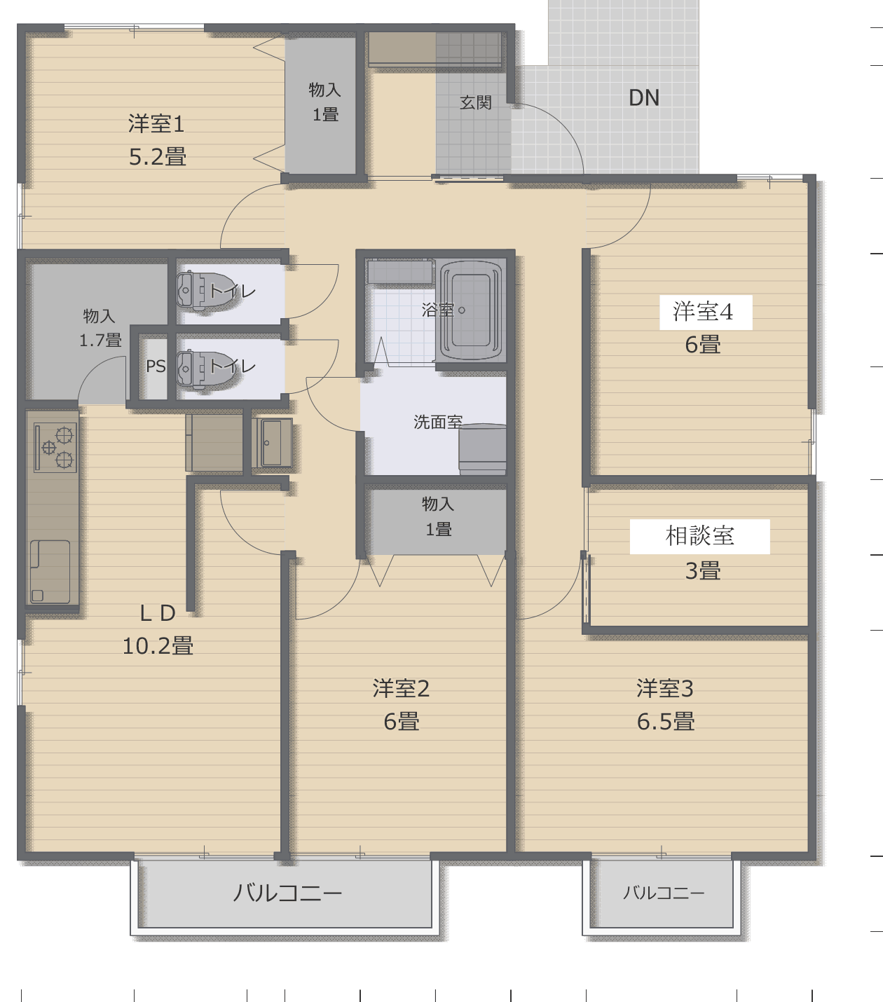 2階の間取り図